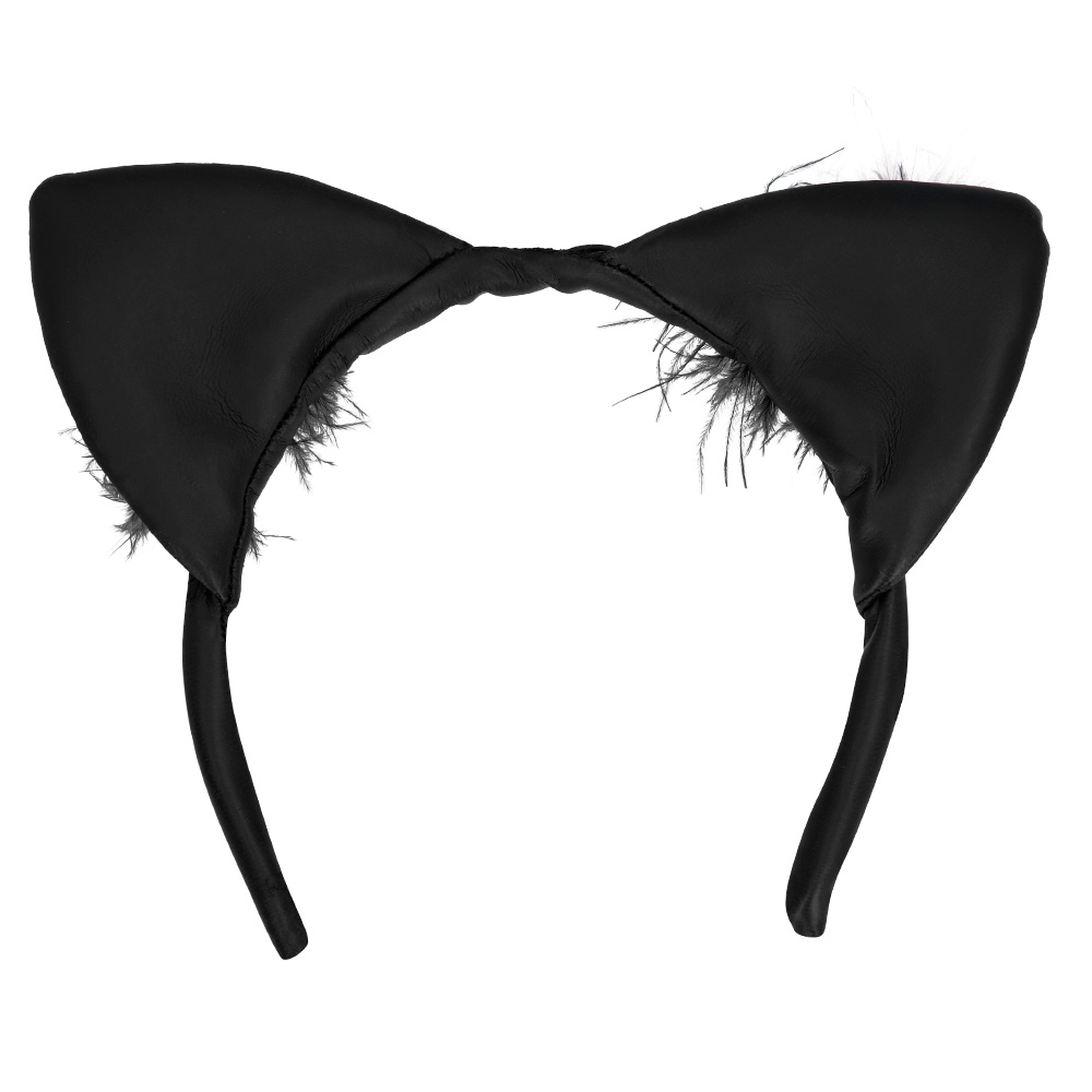 Diadeem Kattenoren (leatherlook)