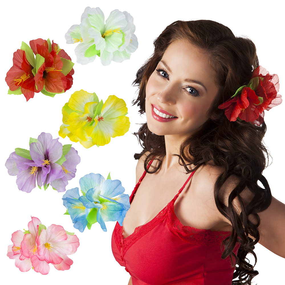 Haaraccessoire Hibiscus 6 kleuren ass.