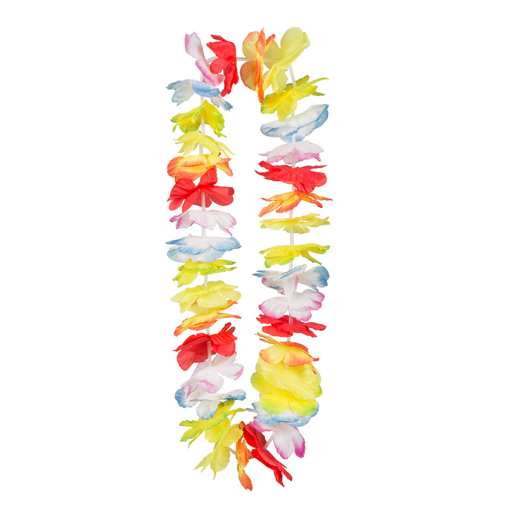 Hawaïset Tropical (hoofdband, hawaïkrans en 2 armbanden)