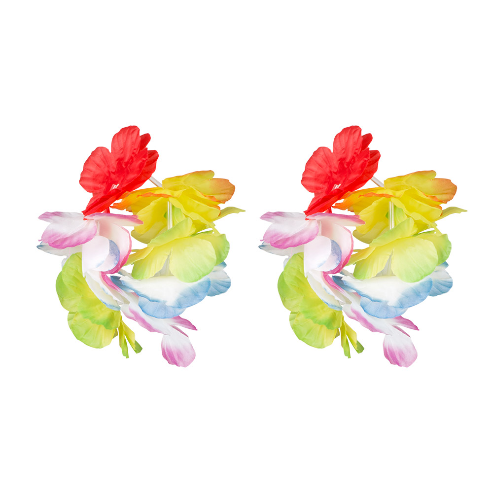 Hawaïset Tropical (hoofdband, hawaïkrans en 2 armbanden)