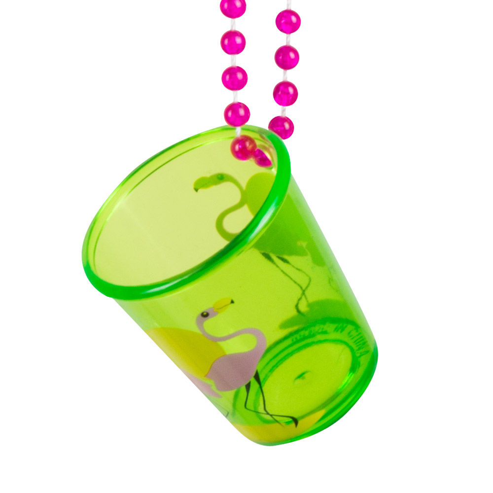 Ketting shotglaasje Hawaï 4 ass.