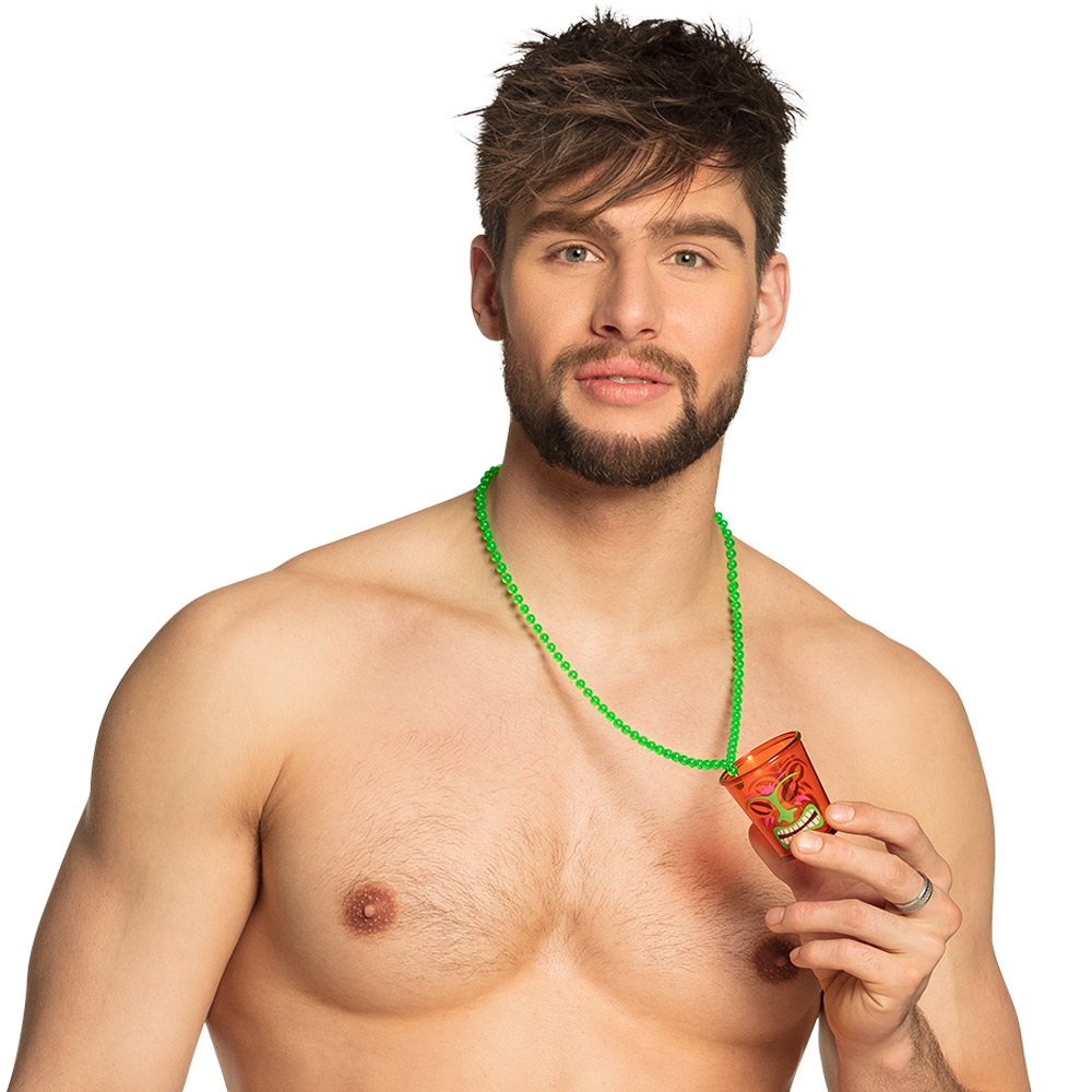 Ketting shotglaasje Hawaï 4 ass.