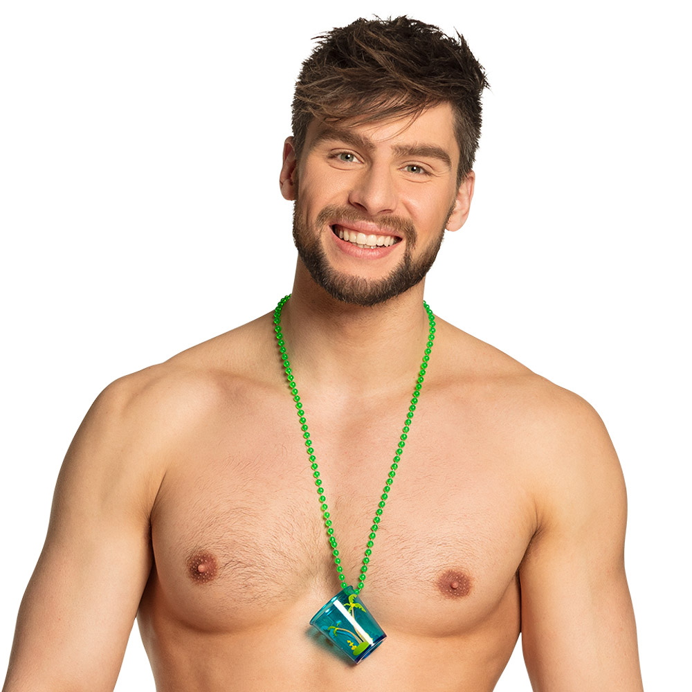 Ketting shotglaasje Hawaï 4 ass.
