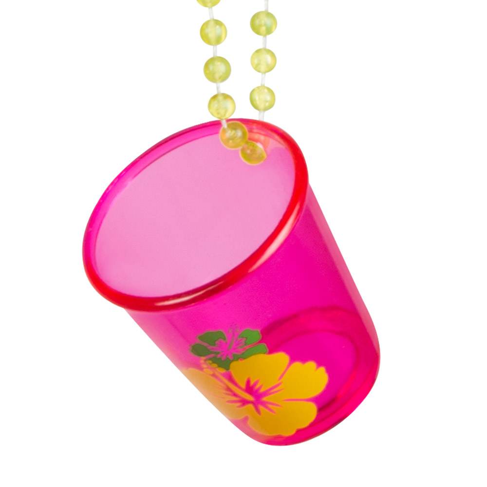 Ketting shotglaasje Hawaï 4 ass.