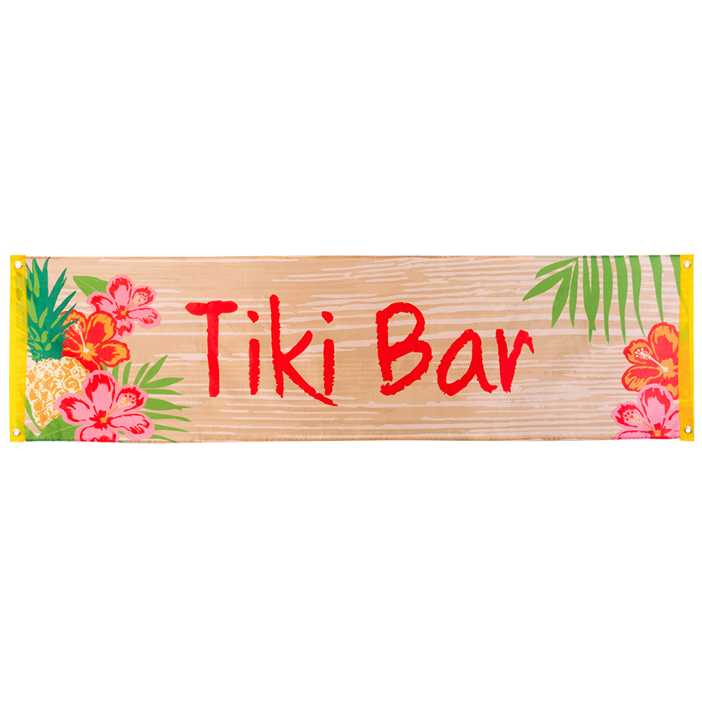 St. Polyester banner 'Tiki Bar' (50 x 180 cm)