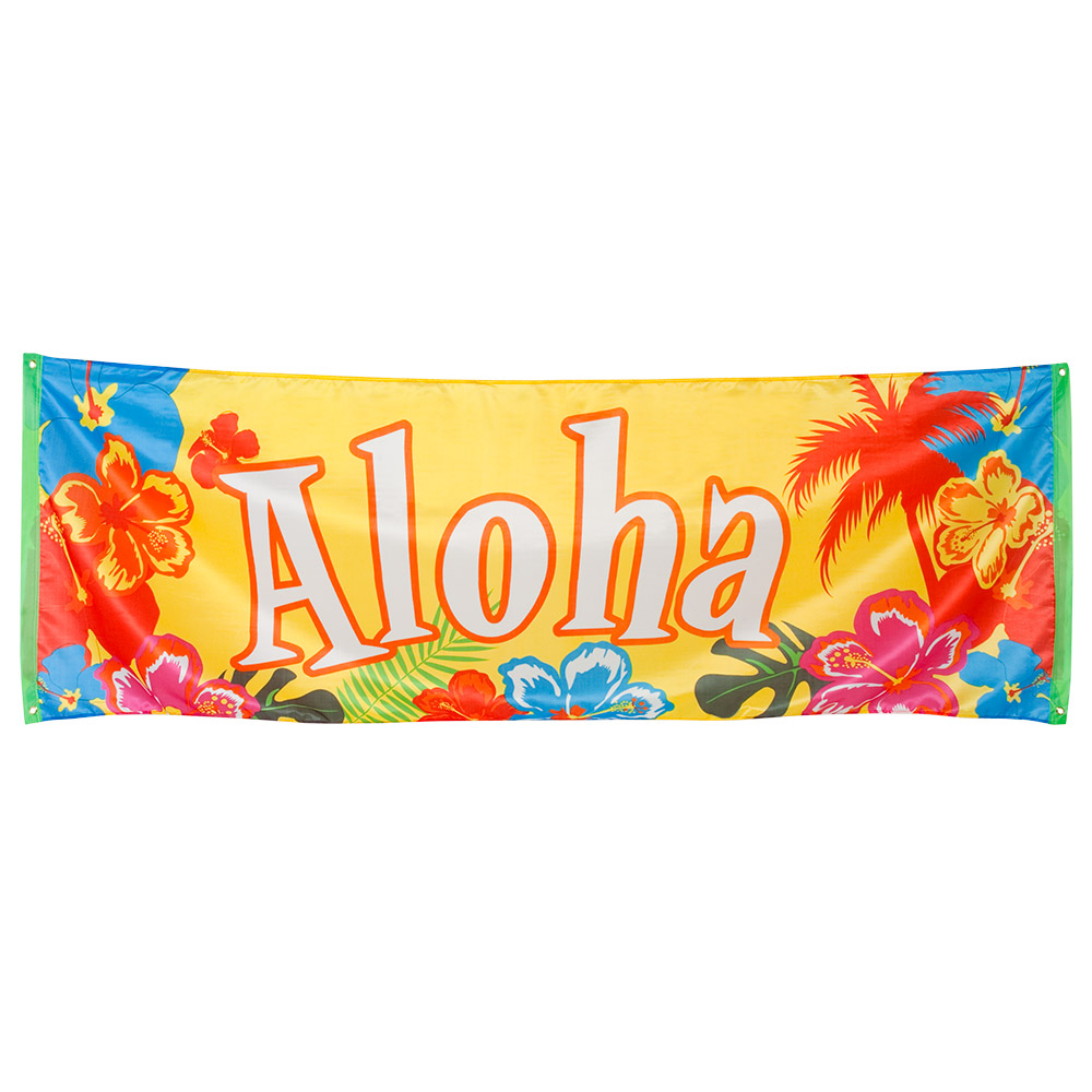 Polyester banner 'Aloha' (74 x 220 cm)
