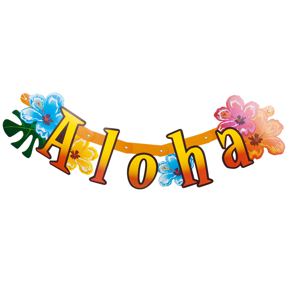 St. Kartonnen letterslinger Hibiscus 'Aloha' (83 cm)