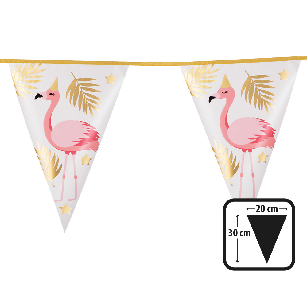 Folievlaggenlijn Flamingo (30 x 20 cm)(4 m)