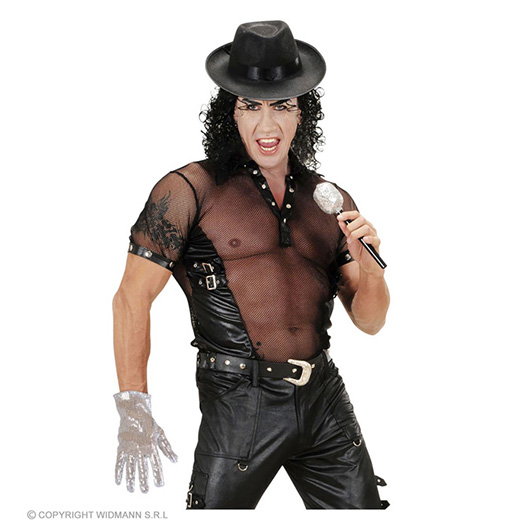 handschoen zilver pailletten