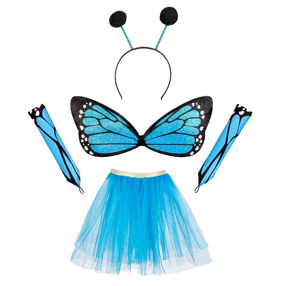Set Vlinder (vleugels, tutu, diadeem en handschoenen)