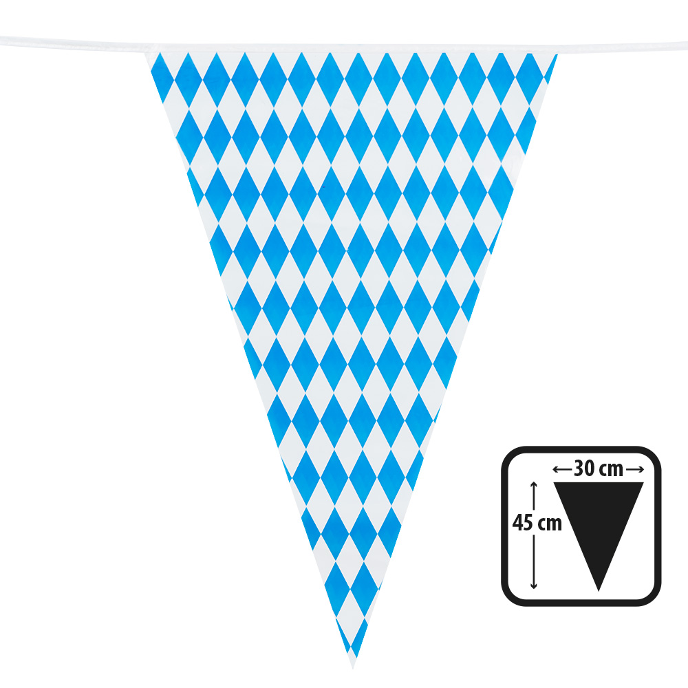 St. PE reuzenvlaggenlijn Beieren dubbelzijdig (45 x 30 cm)(8 m)