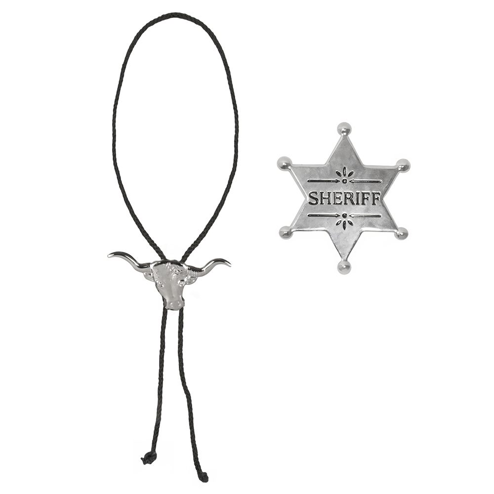 Set Cowboy (ketting en sheriff ster)