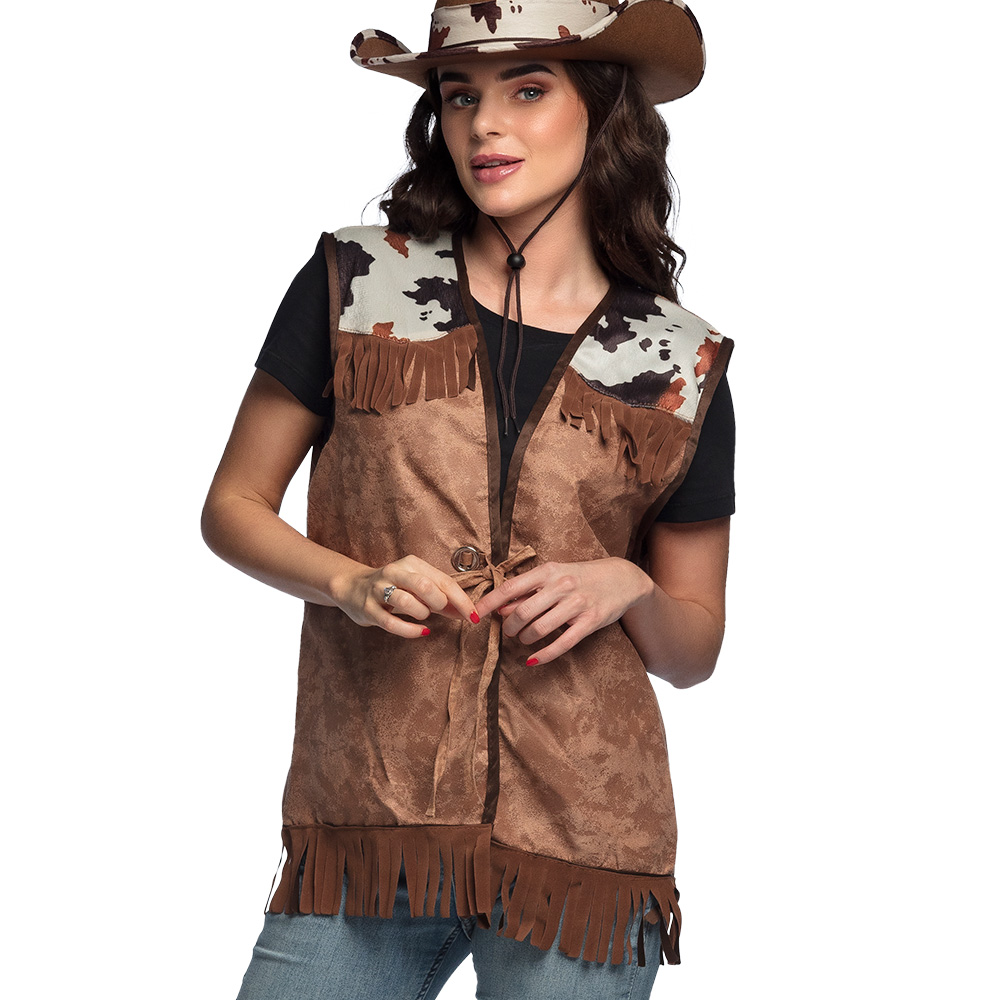 Gilet Western bruin (M)