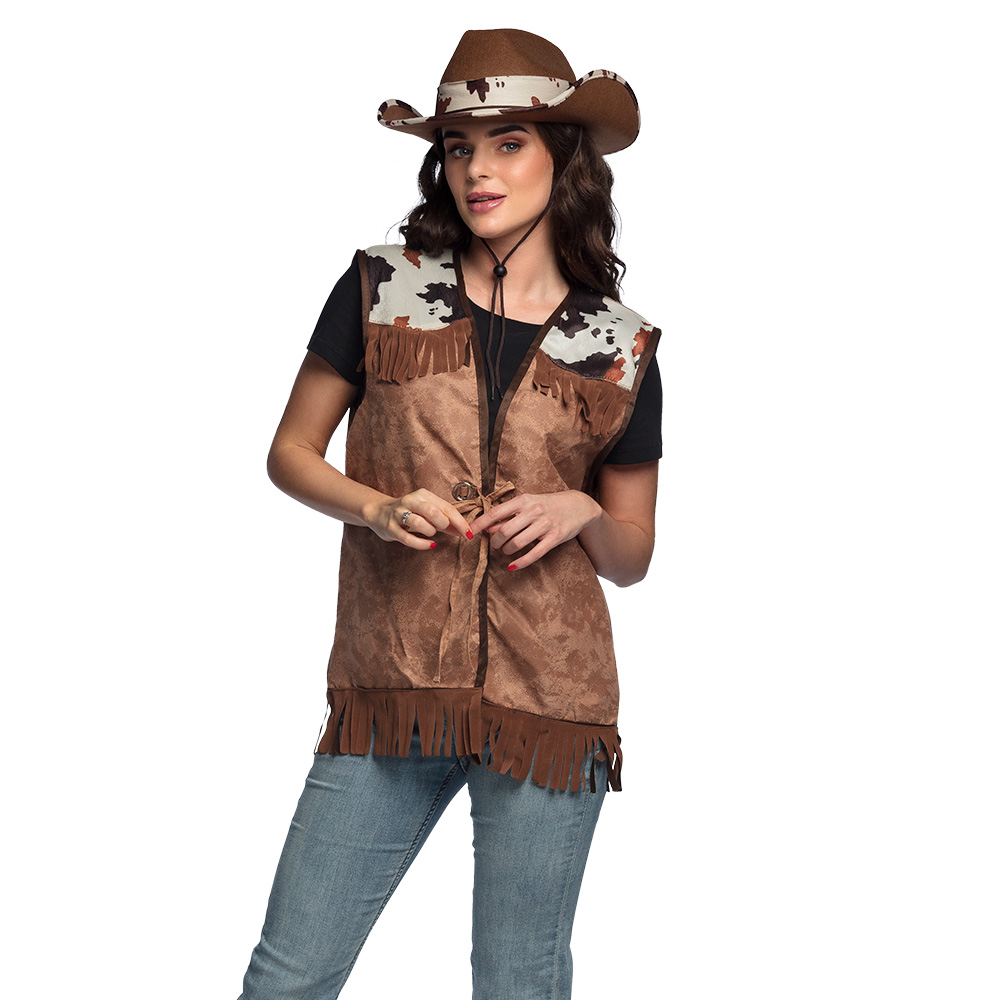 Gilet Western bruin (M)