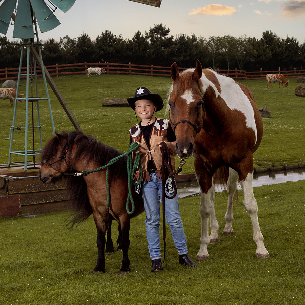 Kindergilet Western camel (4-6 jaar)