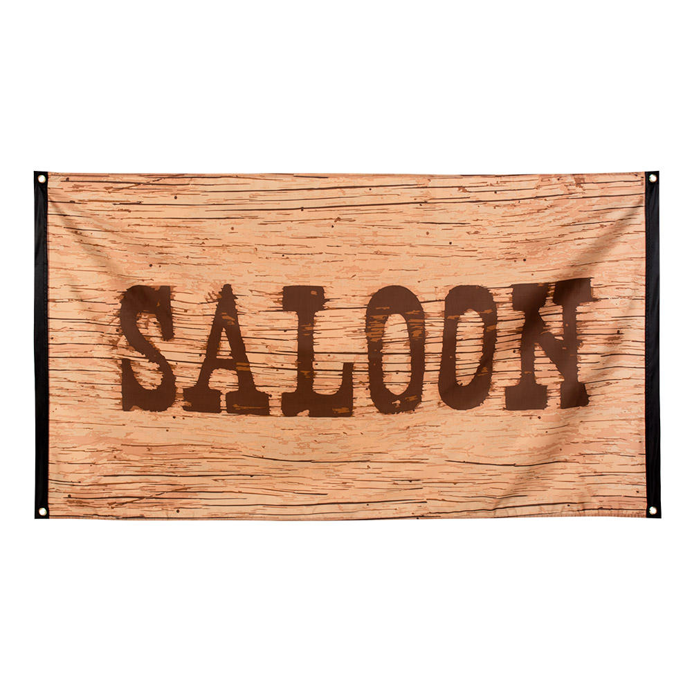 Polyester vlag Wild West 'Saloon' (90 x 150 cm)
