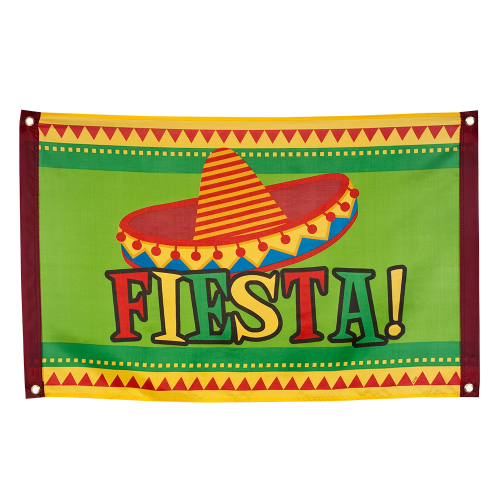 St. Polyester vlag 'FIESTA!' (60 x 90 cm)