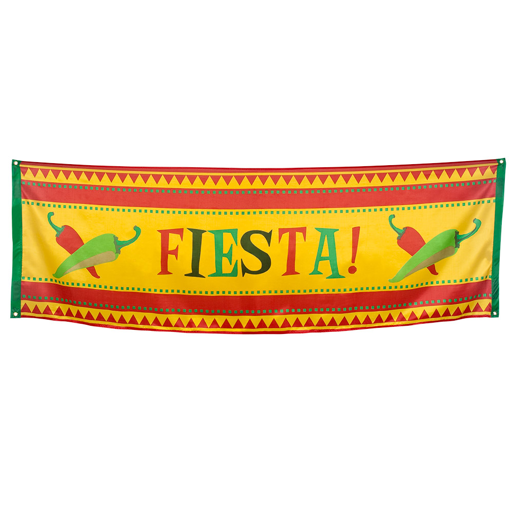 St. Polyester banner 'FIESTA!' (74 x 220 cm)