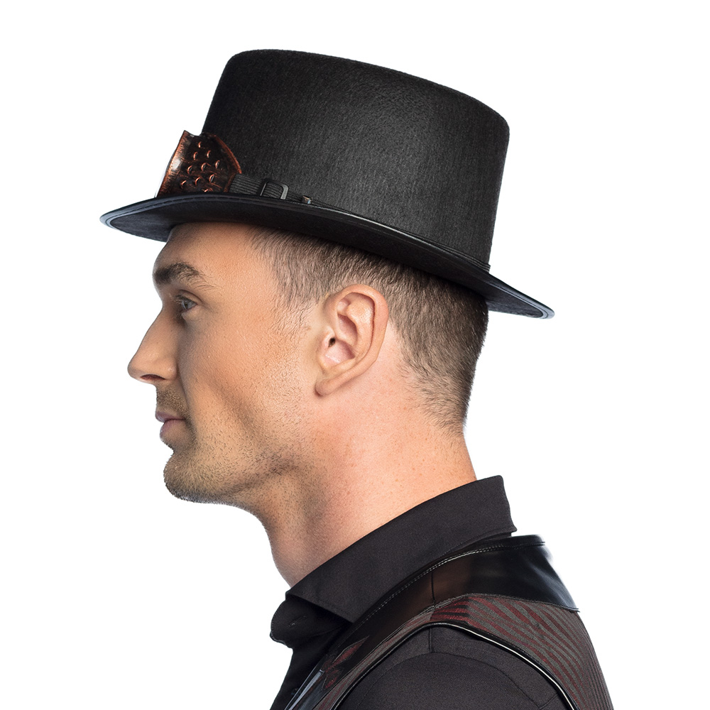 Hoed Steamgoggles met partybril