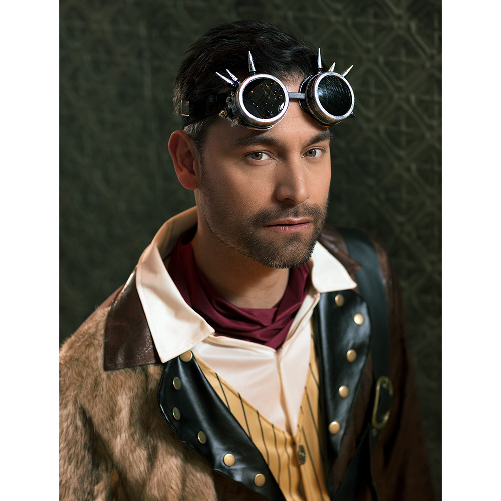 Partybril Cyberpunk zilver