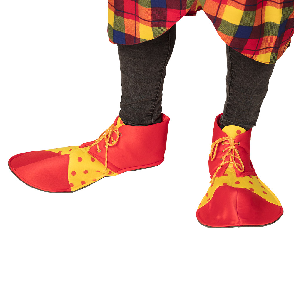 Paar stoffen clownsschoenen (one size)