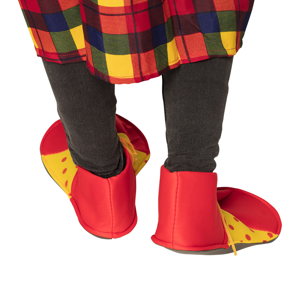 Paar stoffen clownsschoenen (one size)