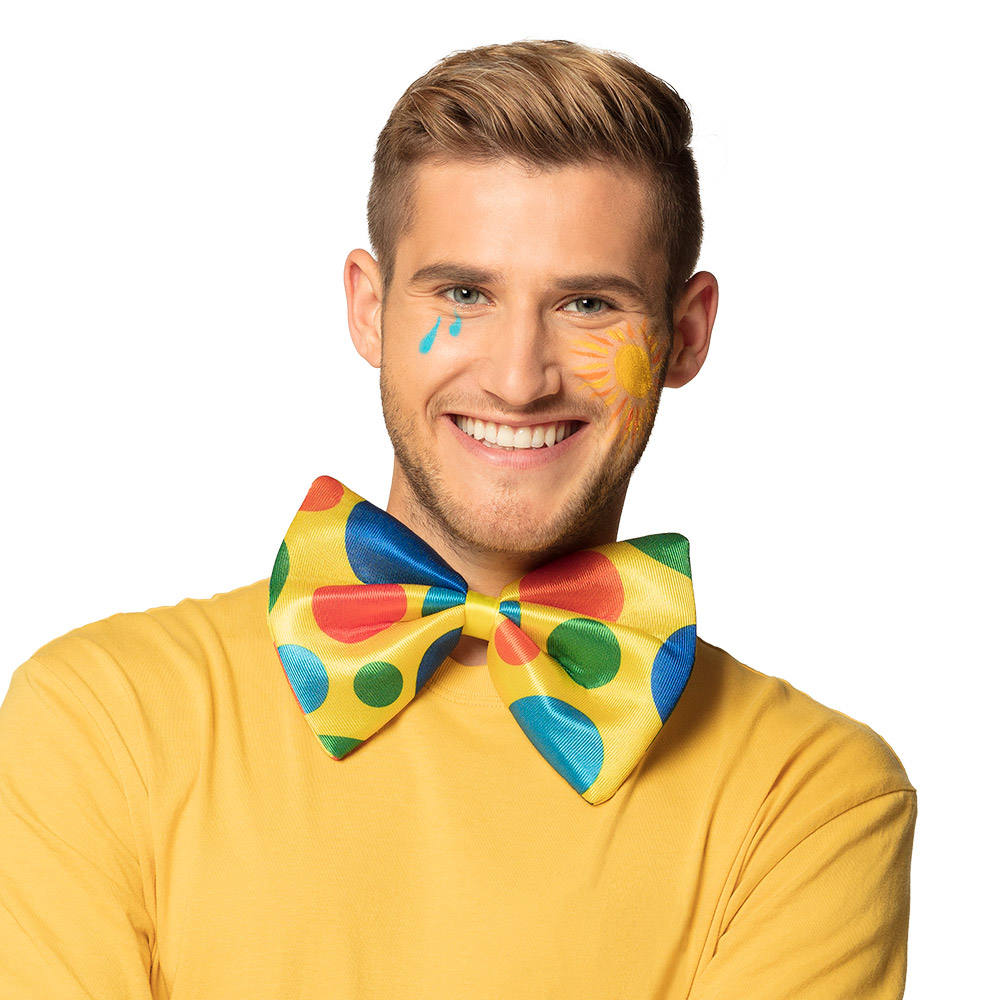 Grote vlinderstrik Clown (15 x 21 cm)