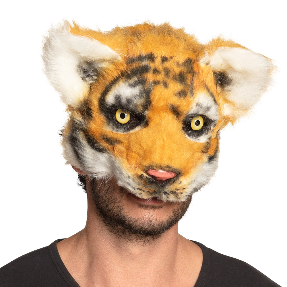 Pluchen halfmasker Tijger
