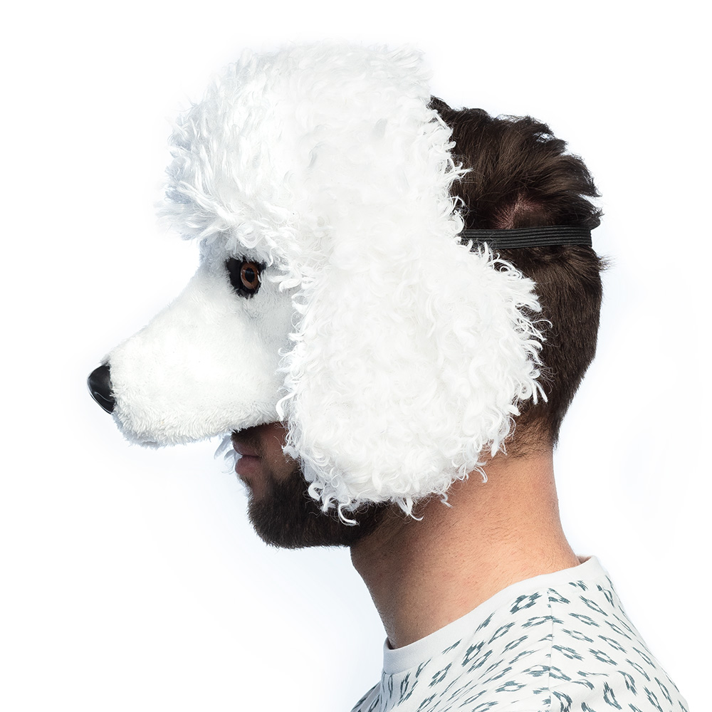 Pluchen halfmasker Poedel