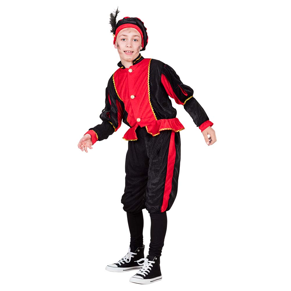 Kinderkostuum Piet rood (10-12 jaar)