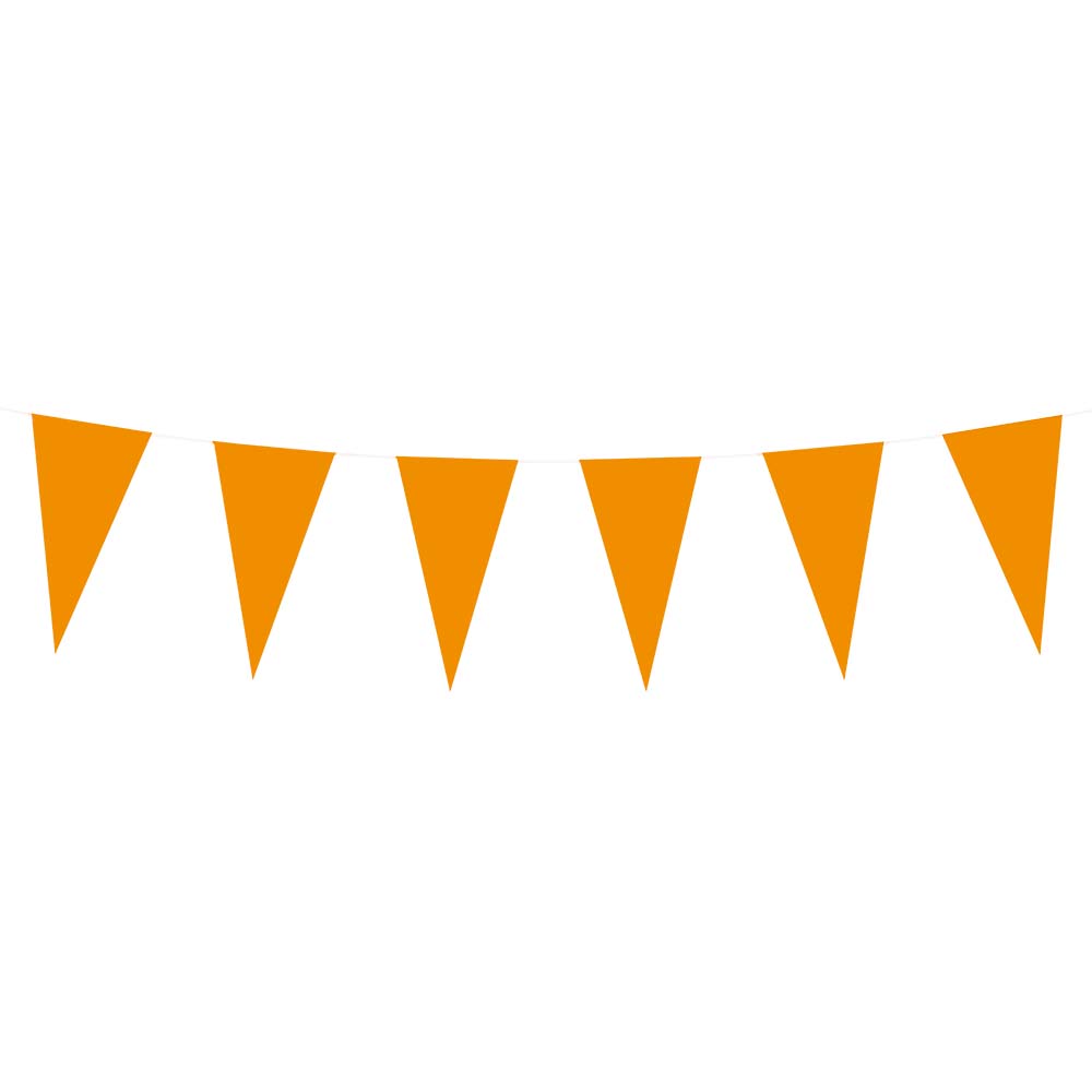 St. Papieren vlaggenlijn oranje (21 x 12 cm)(10 m)