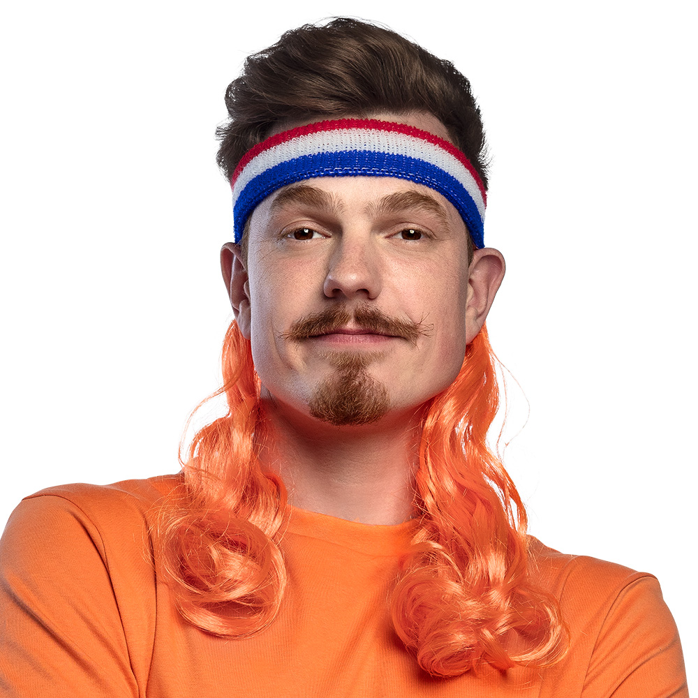 St. Hoofdband Nederland met oranje haar
