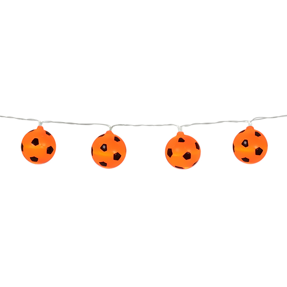 LED lichtsnoer Voetbal oranje (140 cm, Ø 5 cm)