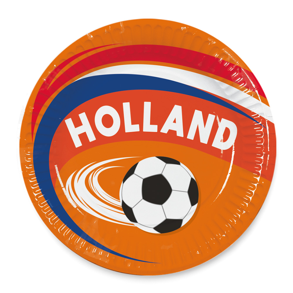 Set 8 papieren bordjes 'Holland' (23 cm)