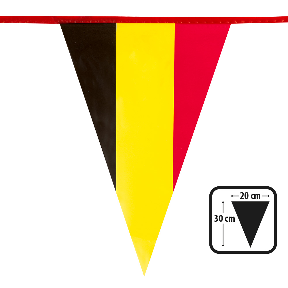 PE vlaggenlijn België (30 x 20 cm)(10 m)