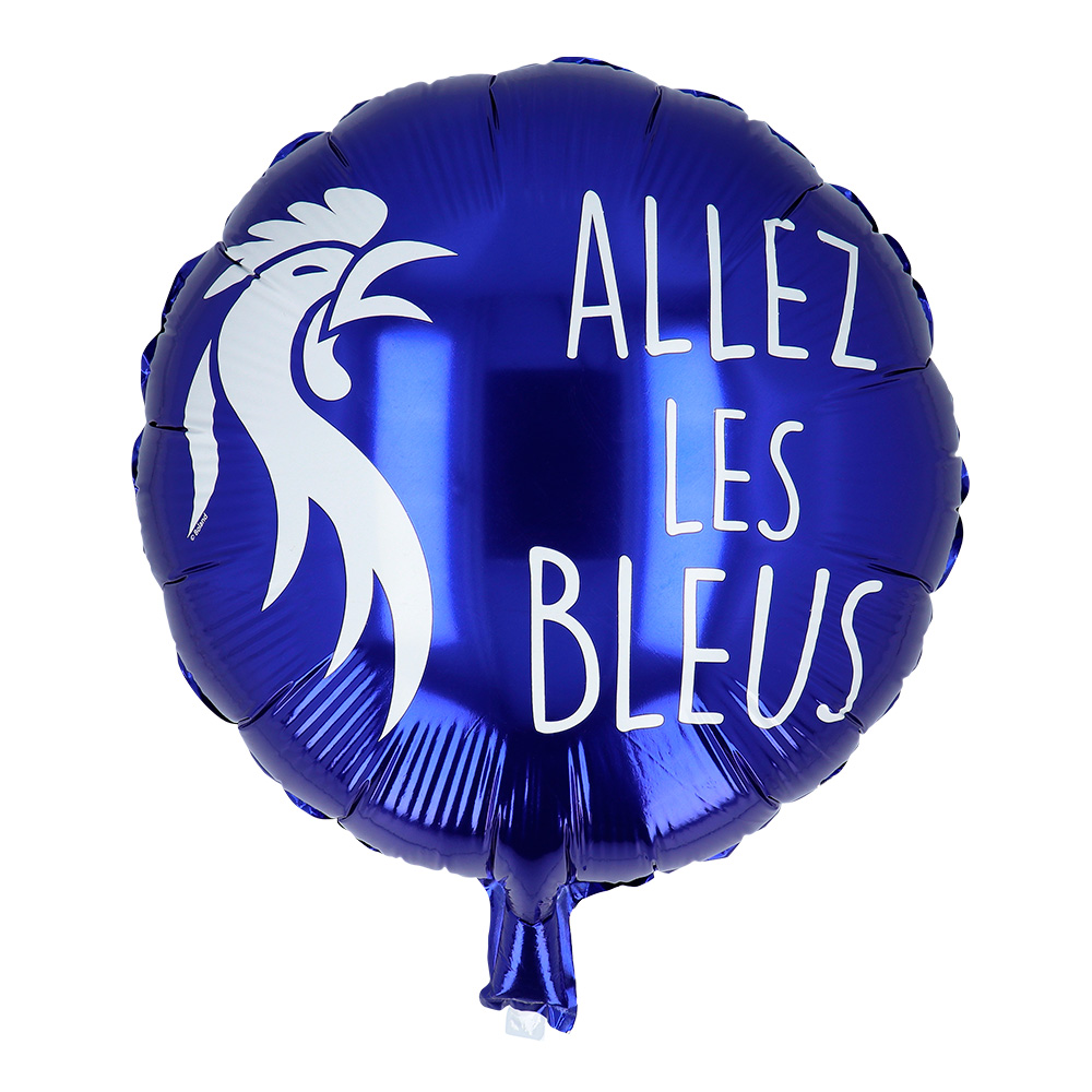 Folieballon 'Allez les Bleus' dubbelzijdig (45 cm)