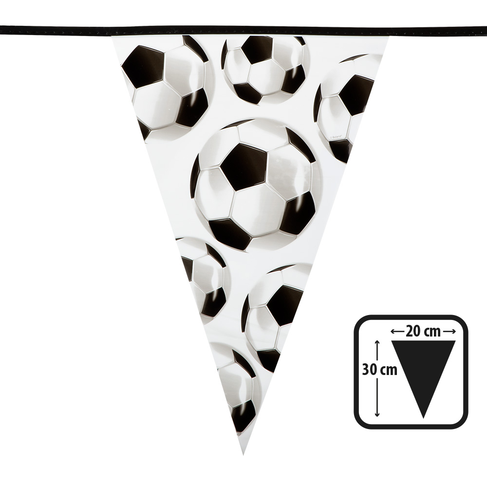 PE vlaggenlijn Football (30 x 20 cm, 6 m)