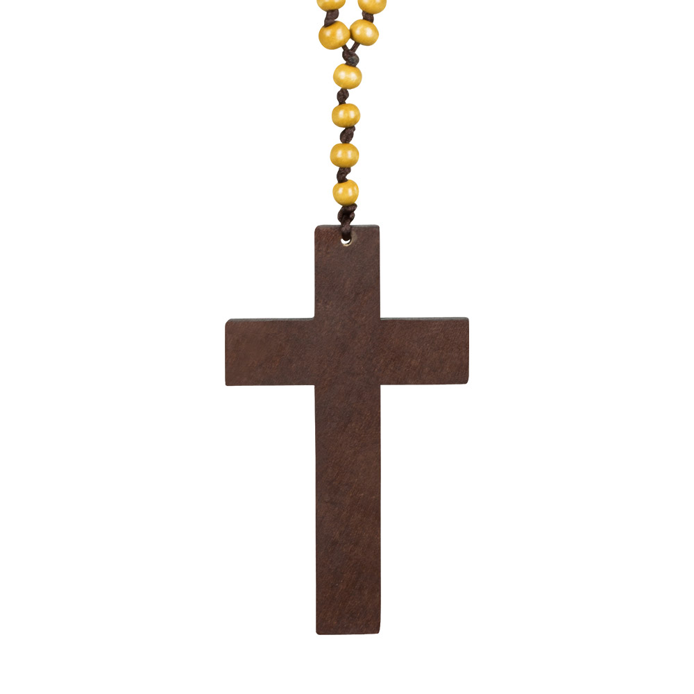 Ketting houten priesterkruis