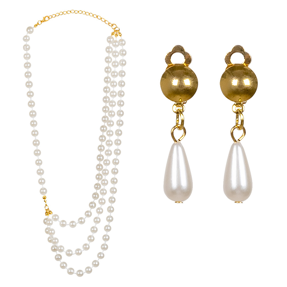 Juwelenset Pearl (oorbellen en ketting)