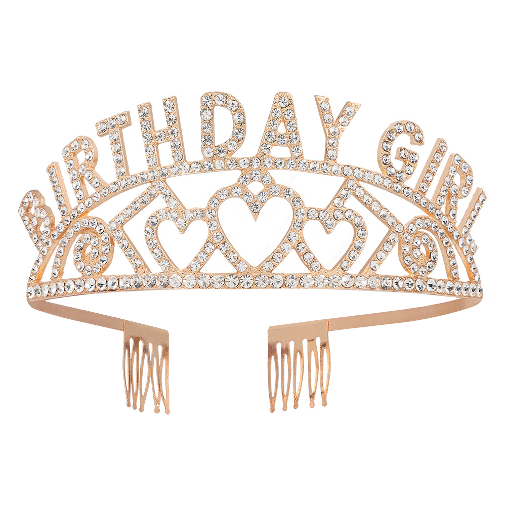 Metalen tiara 'Birthday girl'