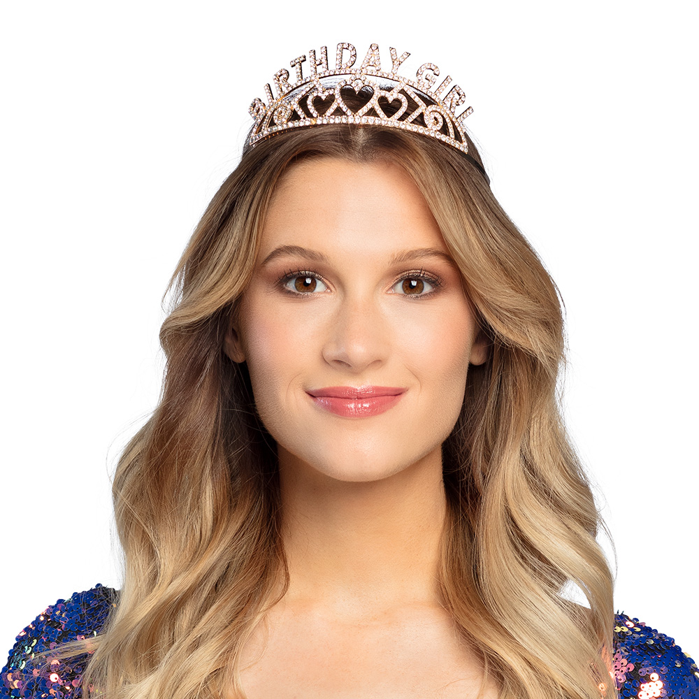 Metalen tiara 'Birthday girl'