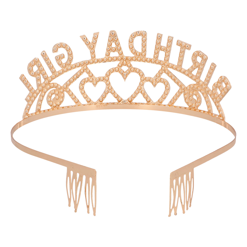 Metalen tiara 'Birthday girl'