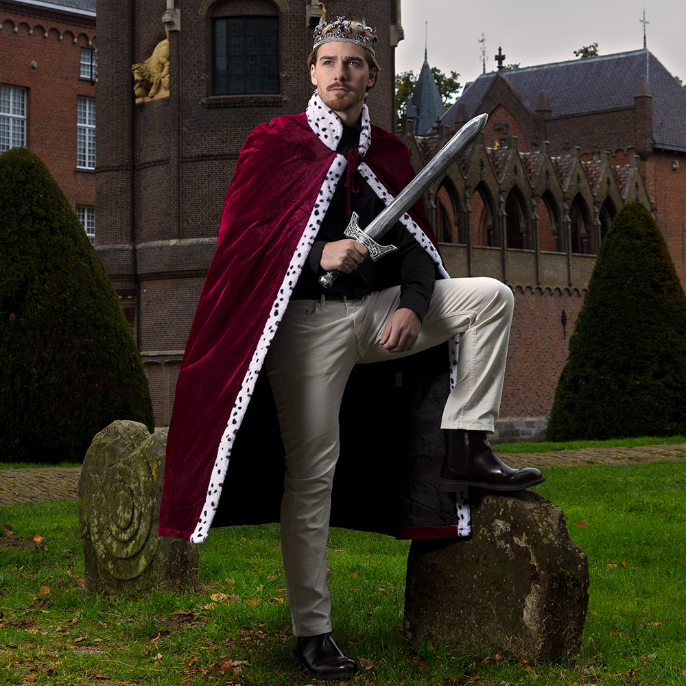 Metalen kroon Royal king zilver