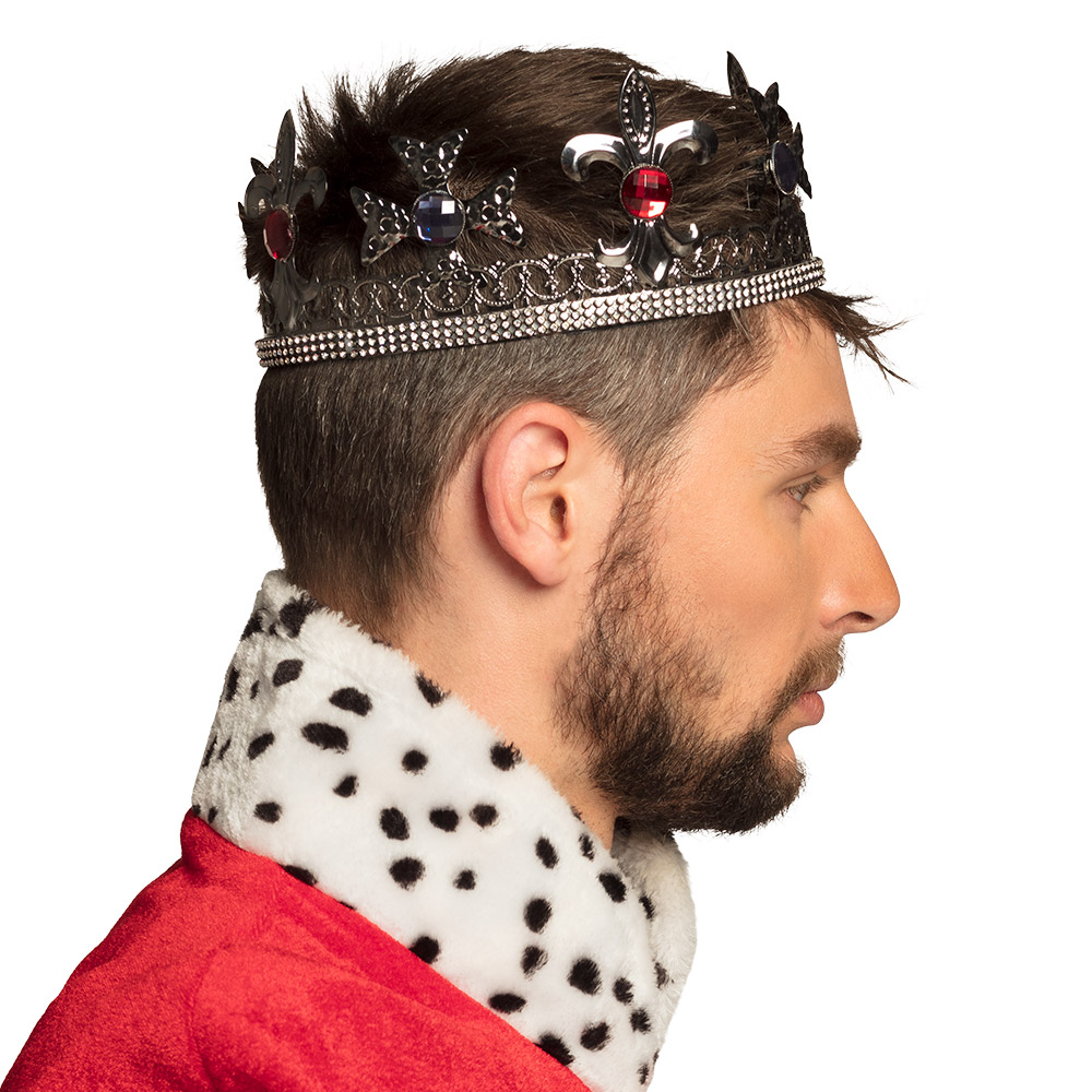 Metalen kroon Royal king zilver