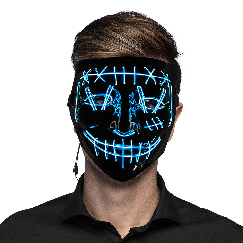 LED masker Killer smile blauw