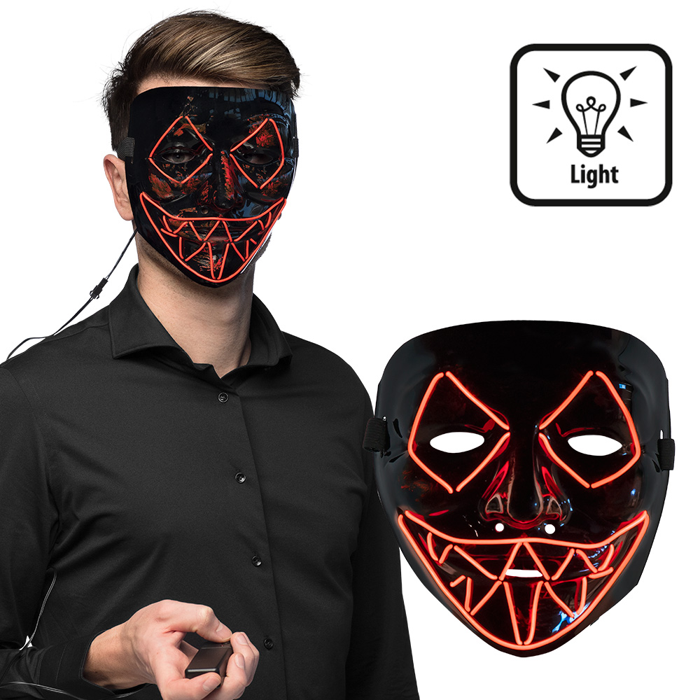 LED masker Killer smile rood