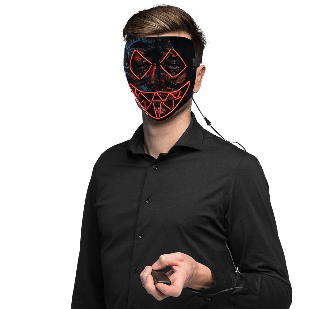 LED masker Killer smile rood