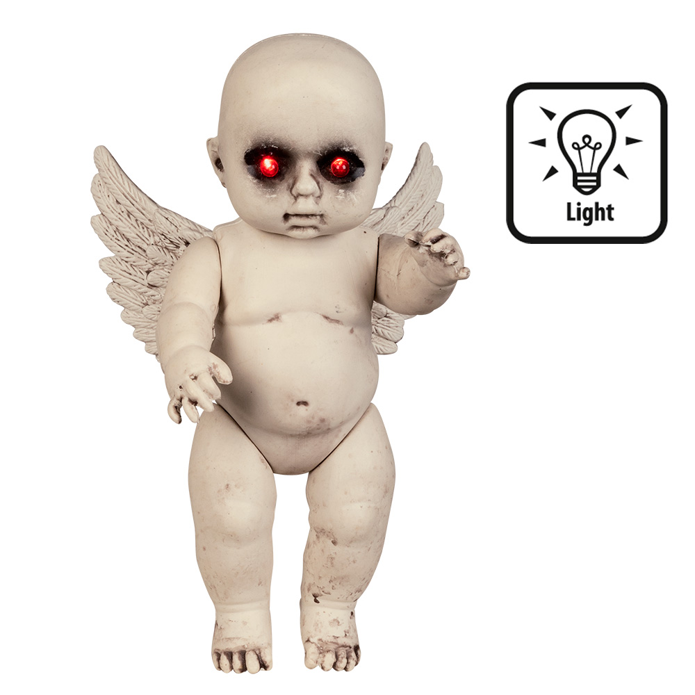 Decoratie Vurige babyengel (30 cm)