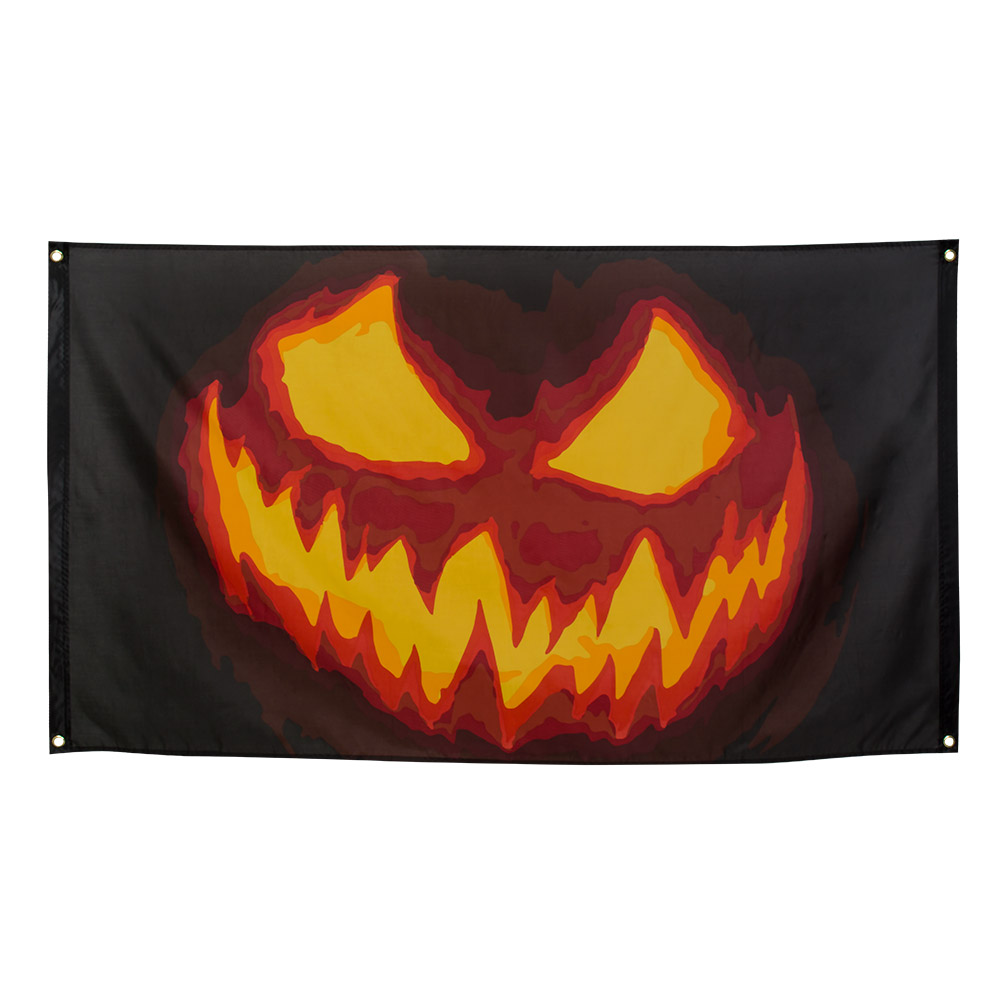 Polyester vlag Creepy pumpkin (90 x 150 cm)