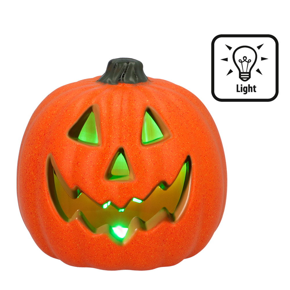 LED decoratie Pompoen Spooky (20 cm)